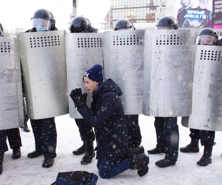 Protests in Russia, January 23, 2021. 