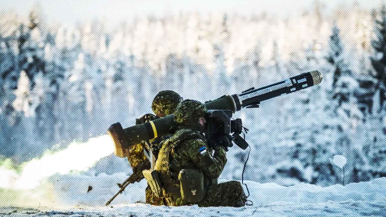 Estonian Defence Forces training with a Javelin anti-tank system. 